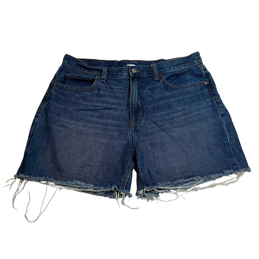 Old Navy High Rise Denim Cut Off Shorts Size 12 Cotton Beach Summer Casual Boho